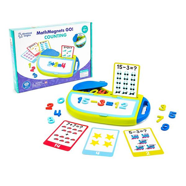 Магнитные цифры MathMagnets GO! - набор для счёта: 42 магнита и 30 карточек Educational Insights