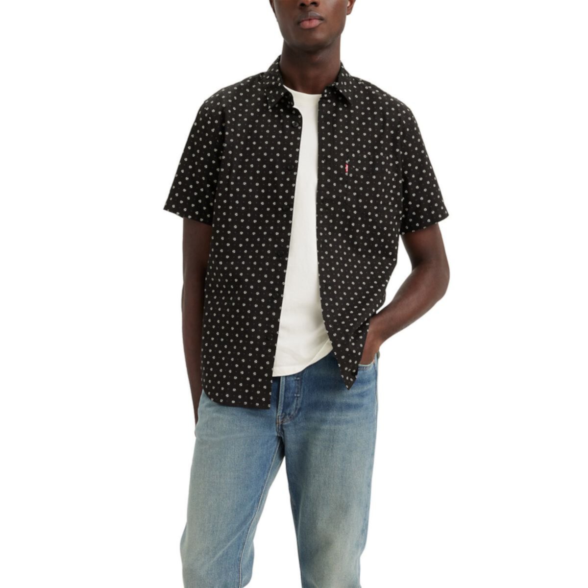 Мужская футболка классического кроя на пуговицах Levi's® с короткими рукавами Levi's®