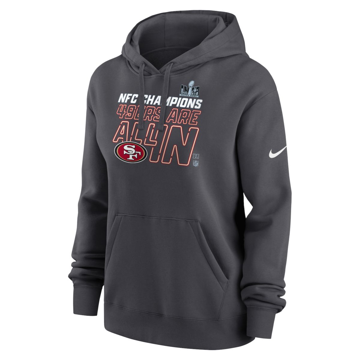 Women's Nike San Francisco 49ers 2023 NFL Conference Champions Trophy Hoodie NFL