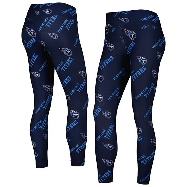 Леггинсы с принтом Women's Concepts Sport Navy Tennessee Titans, 92% полиэстер, 8% спандекс Unbranded