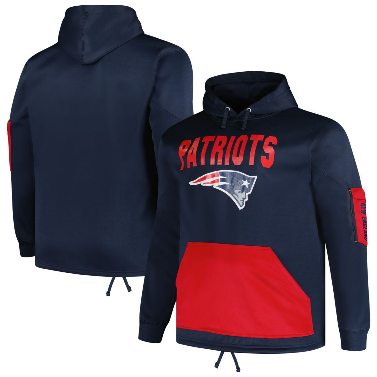 Мужской Худи Fanatics Navy New England Patriots Big & Tall Fanatics