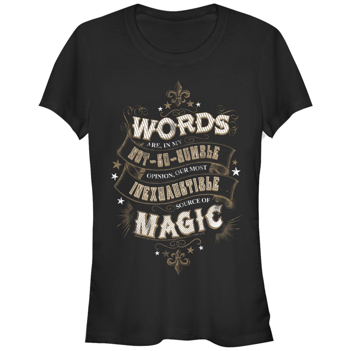 Слова Гарри Поттера для юниоров — неисчерпаемый источник волшебства. Футболка с графическим рисунком. Harry Potter