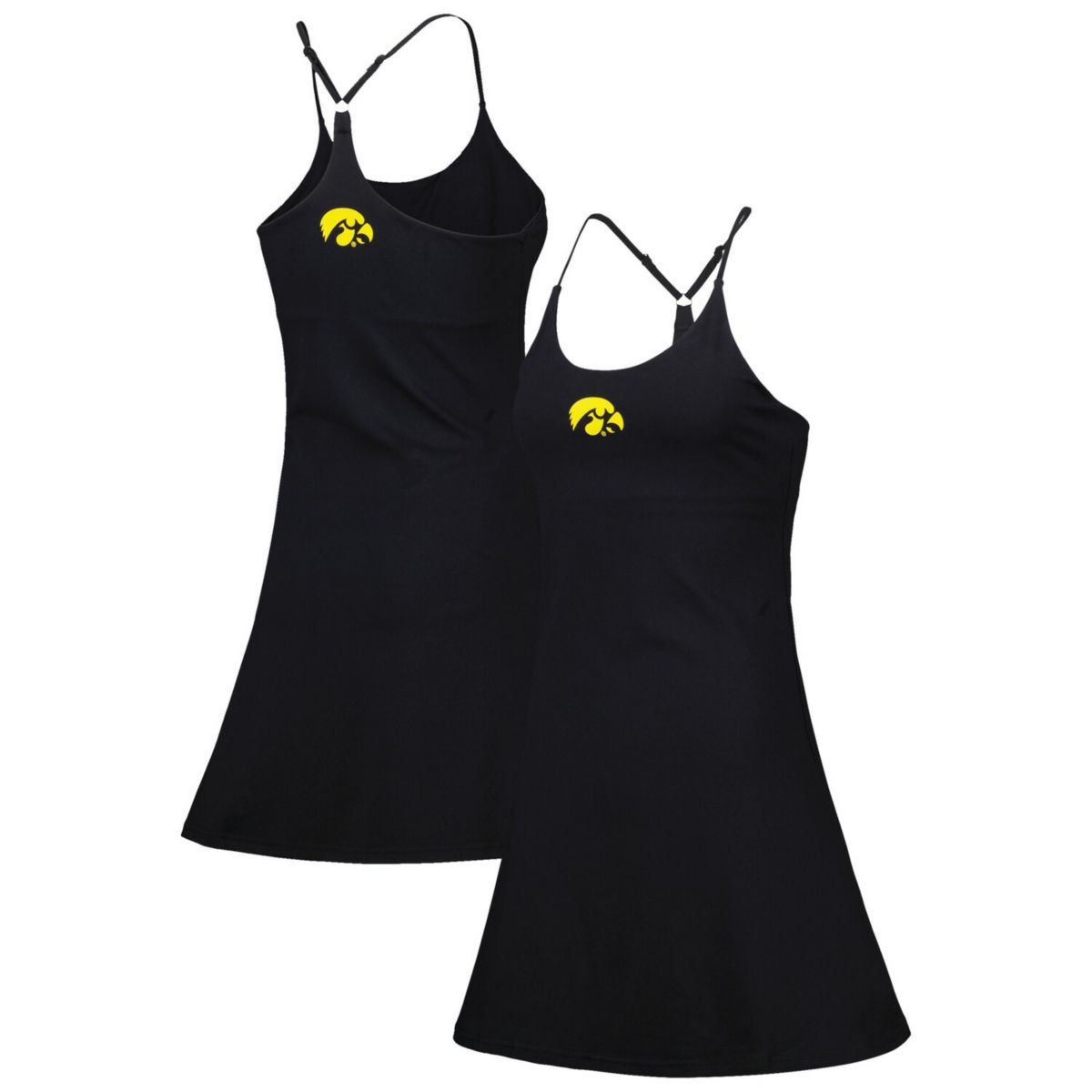 Черное женское платье в стиле кампус с надписью «Iowa Hawkeyes Campus» от Verified & Co. Unbranded