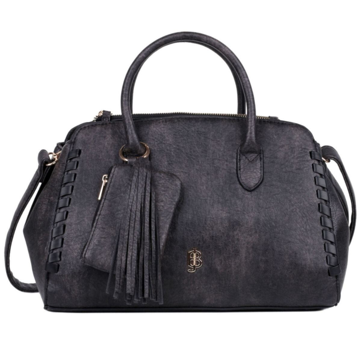 Кожаная сумка-портфель Julia Buxton Whip Stitch с блокировкой RFID Julia Buxton