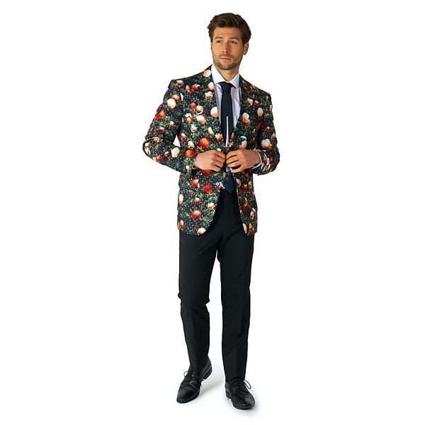 Мужской Костюм OppoSuits Shine Pine Металлическое Рождественское Дерево Современный Стиль с Галстуком OppoSuits