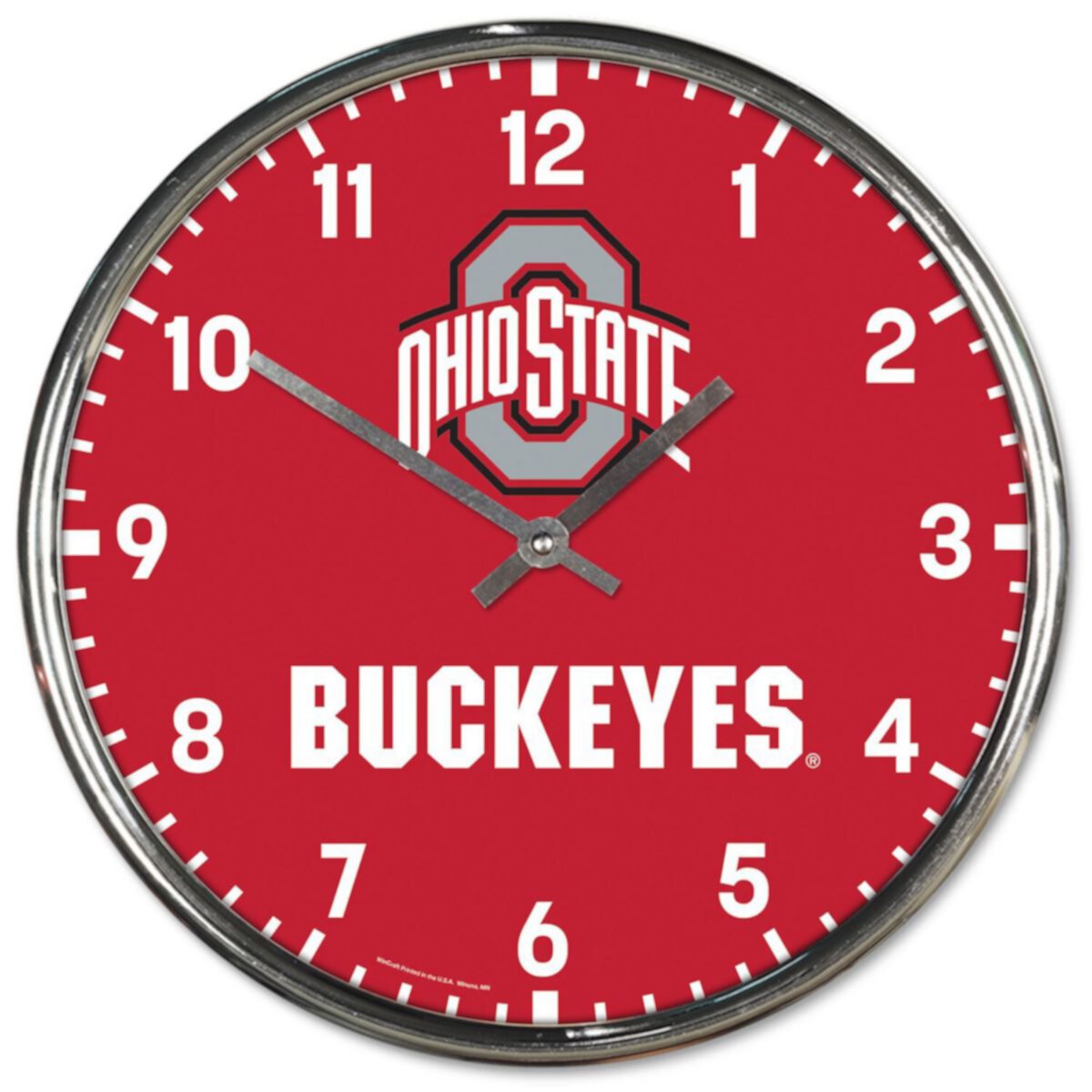 WinCraft Ohio State Buckeyes Хромированные настенные часы Unbranded