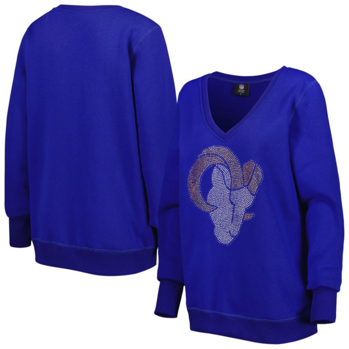 Женский пуловер с глубоким v-образным вырезом Cuce Royal Los Angeles Rams Cuce