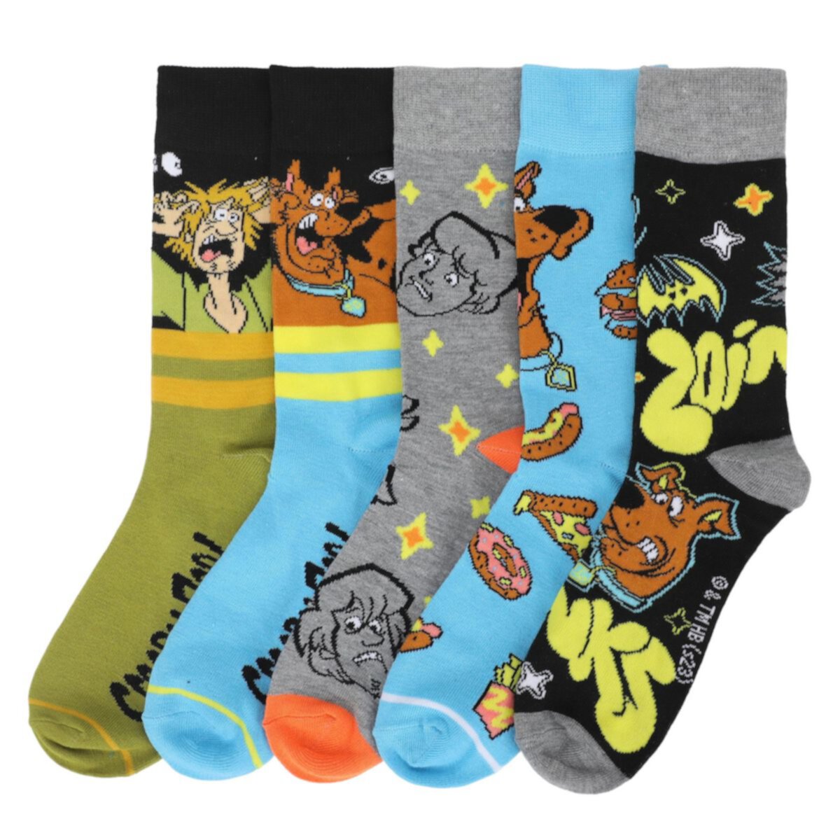 Men's 5-Pack Scooby Doo Crew Socks Licensed Character