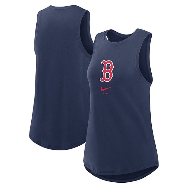 Женская майка Nike Boston Red Sox Legacy Icon с высоким горлом и технологией Dri-FIT, 57% хлопка, 43% полиэстера Nitro USA