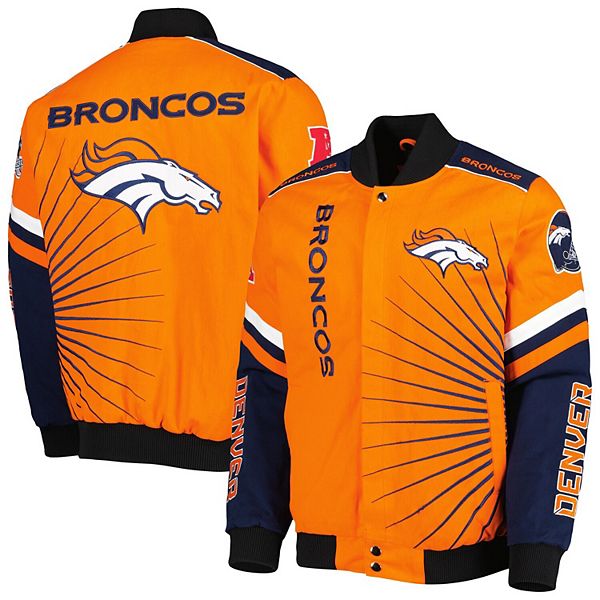 Мужская винтажная varsity куртка G-III Sports Denver Broncos с полными кнопками G-III Sports by Carl Banks