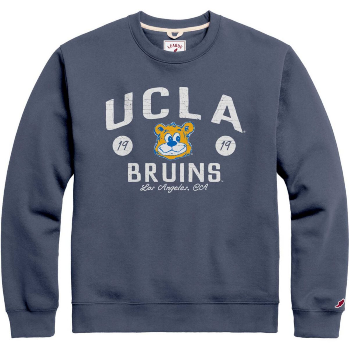 Мужская лига студенческой одежды Темно-синий пуловер UCLA Bruins Bendy Arch Essential League Collegiate Wear