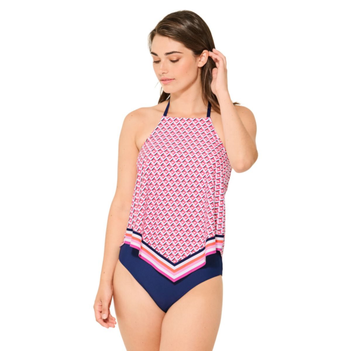 Женский Топ для плавания Freshwater Tankini с асимметричным подолом Freshwater