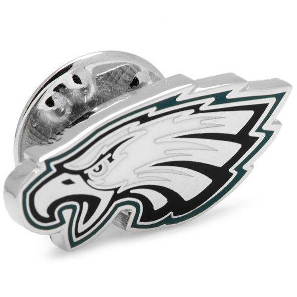 Латунный значок Philadelphia Eagles серебристого цвета, подарочная упаковка Cufflinks, Inc.