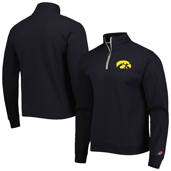 Легкое флисовое худи Iowa Hawkeyes с 1/4 молнией и высоким воротником League Collegiate Wear