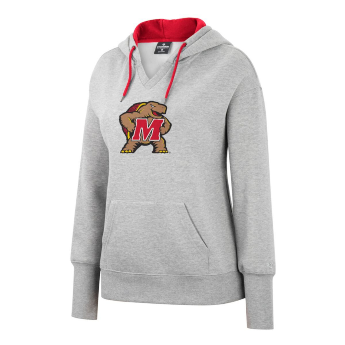 Женский пуловер с капюшоном Maryland Terrapins Heather Grey NCAA