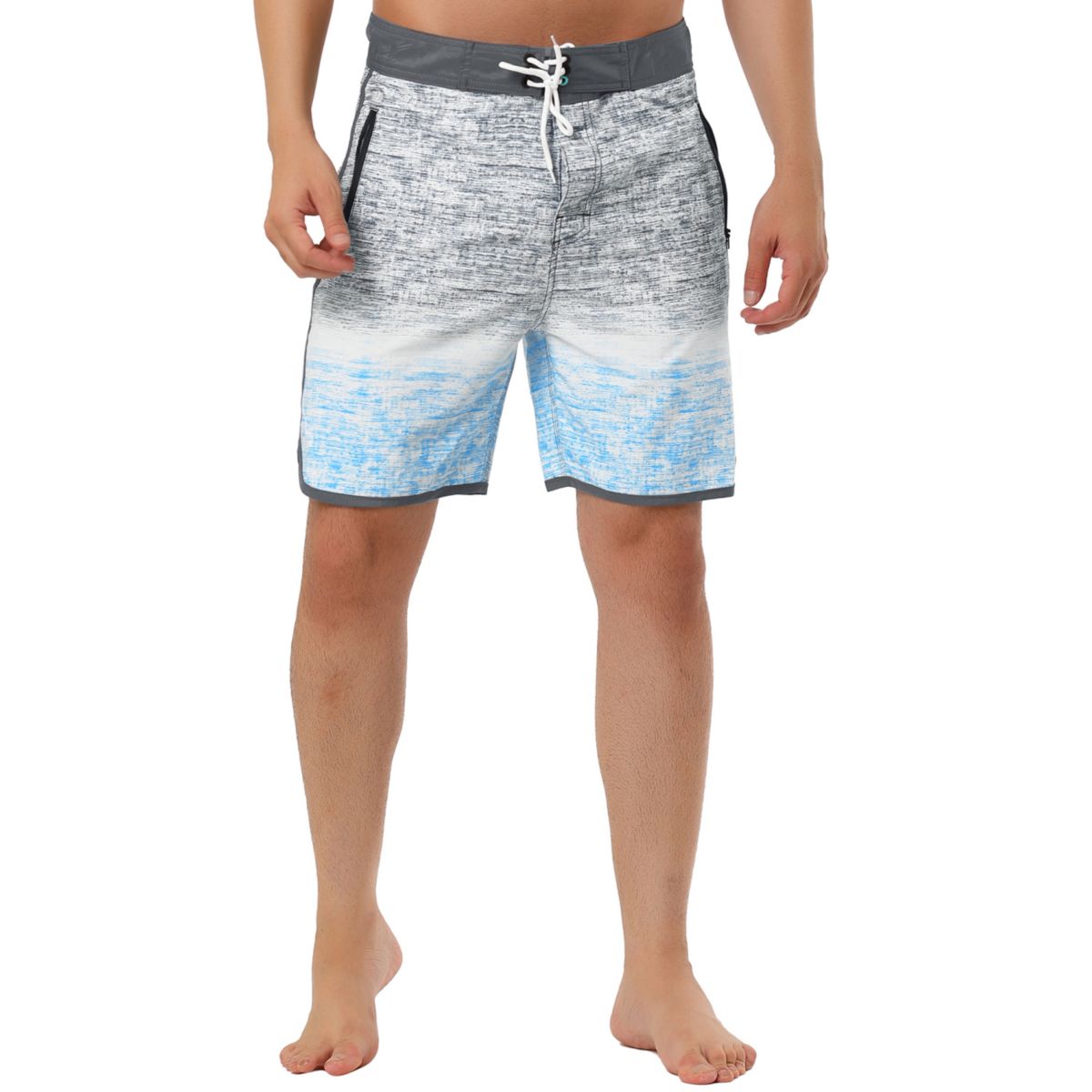 Мужские летние пляжные шорты с контрастным цветным принтом на шнурке Lars Amadeus
