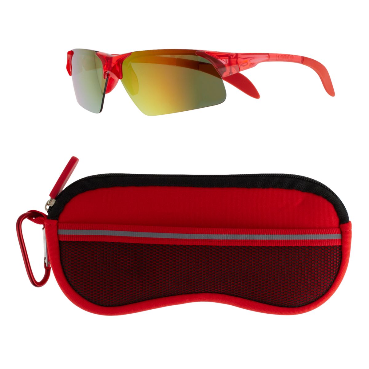 Boys Pan Oceanic Sport Red Sunglasses & Case Set Pan Oceanic