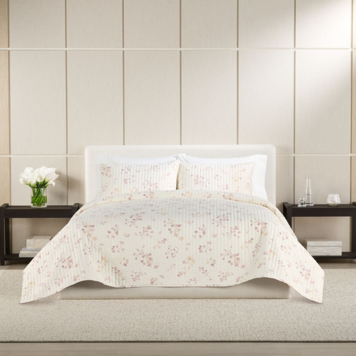 Simply Vera Vera Wang Sunwashed Botanical Printed Quilt Set Simply Vera Vera Wang