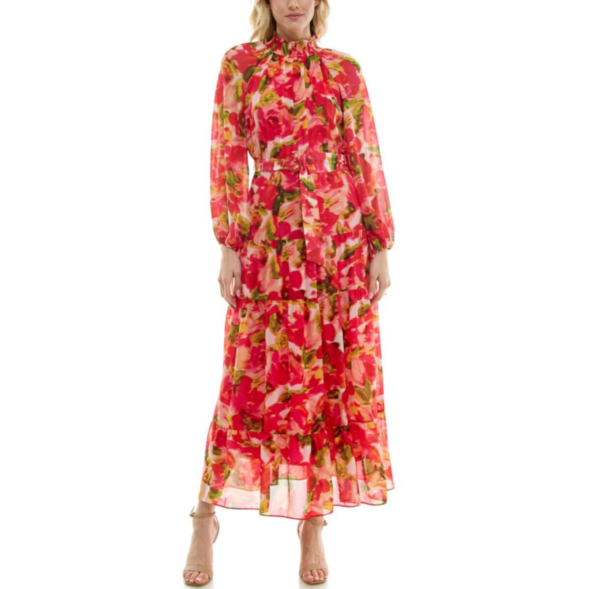 Women's Taylor Dress Chiffon Flower Print Dress TAYLOR DRESSES