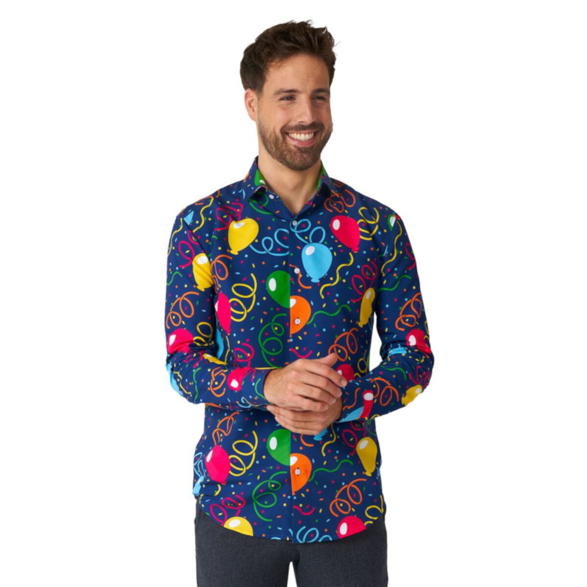 Men's Suitmeister Confetti Balloons Shirt Suitmeister