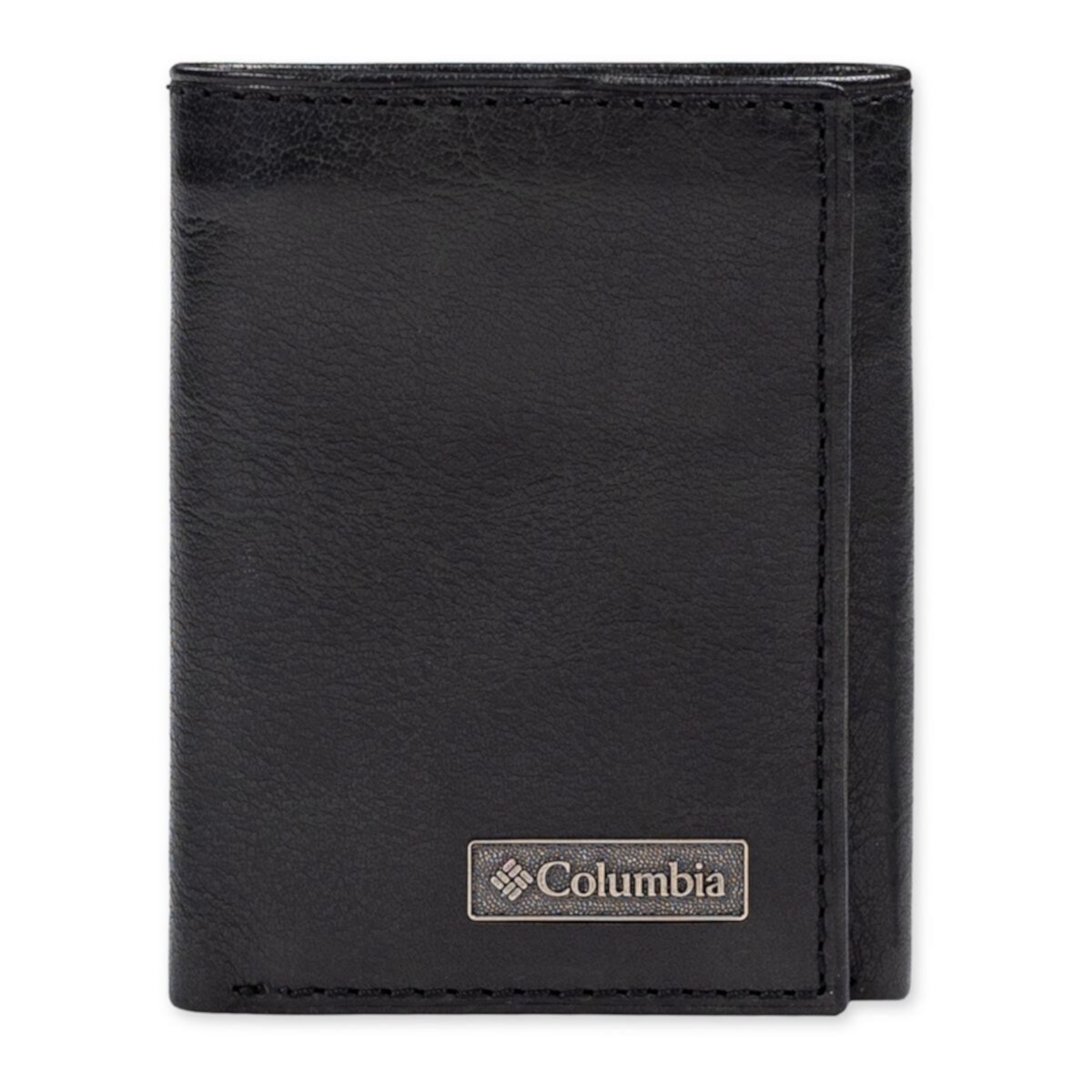 Мужской кожаный кошелек Columbia RFID тройного сложения со скрытым карманом на молнии Columbia