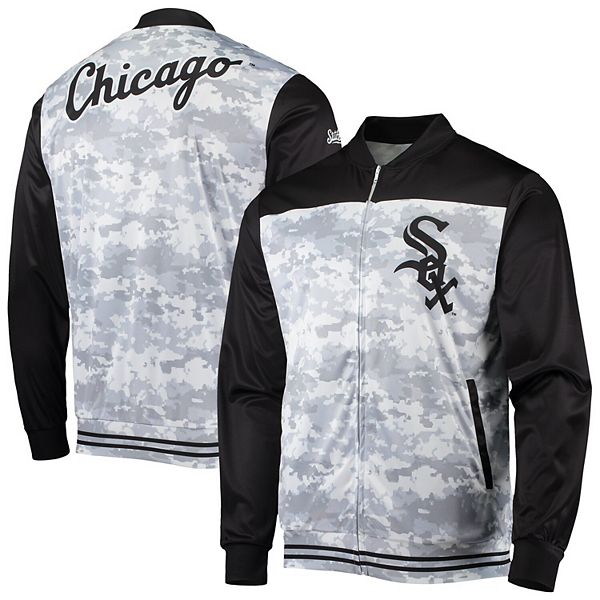 Черная камуфляжная ветровка на молнии Stitches Chicago White Sox Stitches