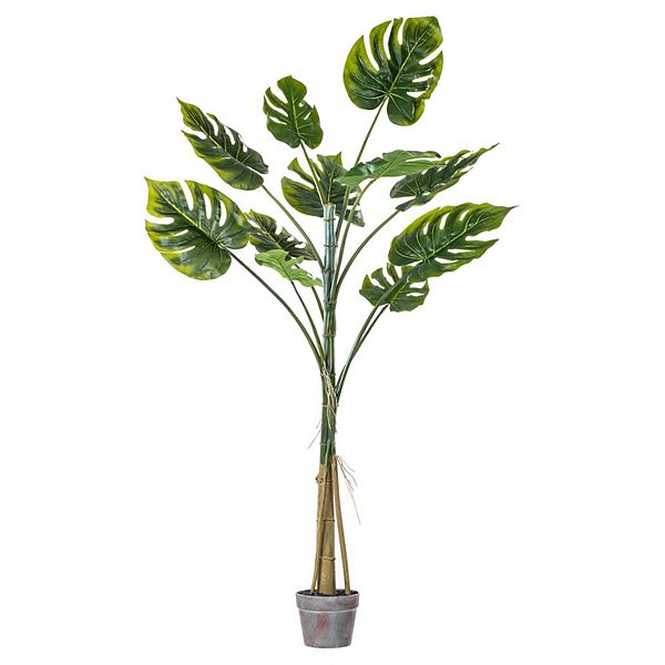 Vickerman 54-Inch Artificial Potted Grand Split Philodendron Tree Floor Decor Vickerman