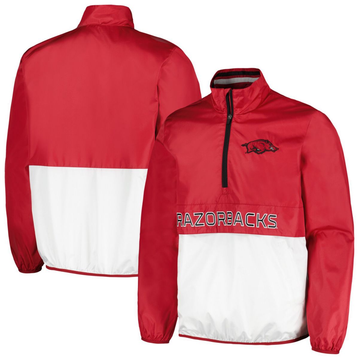 Мужская Повседневная куртка G-III Sports by Carl Banks Cornerman Half-Zip Arkansas Razorbacks In The Style