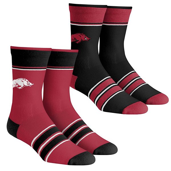 Набор носок Youth Rock Em Socks Arkansas Razorbacks с многоцветными полосками, 2 пары Unbranded