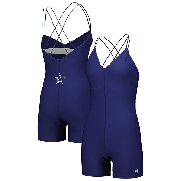 Women's Navy Dallas Cowboys Diana V-Neck Romper Kadyluxe