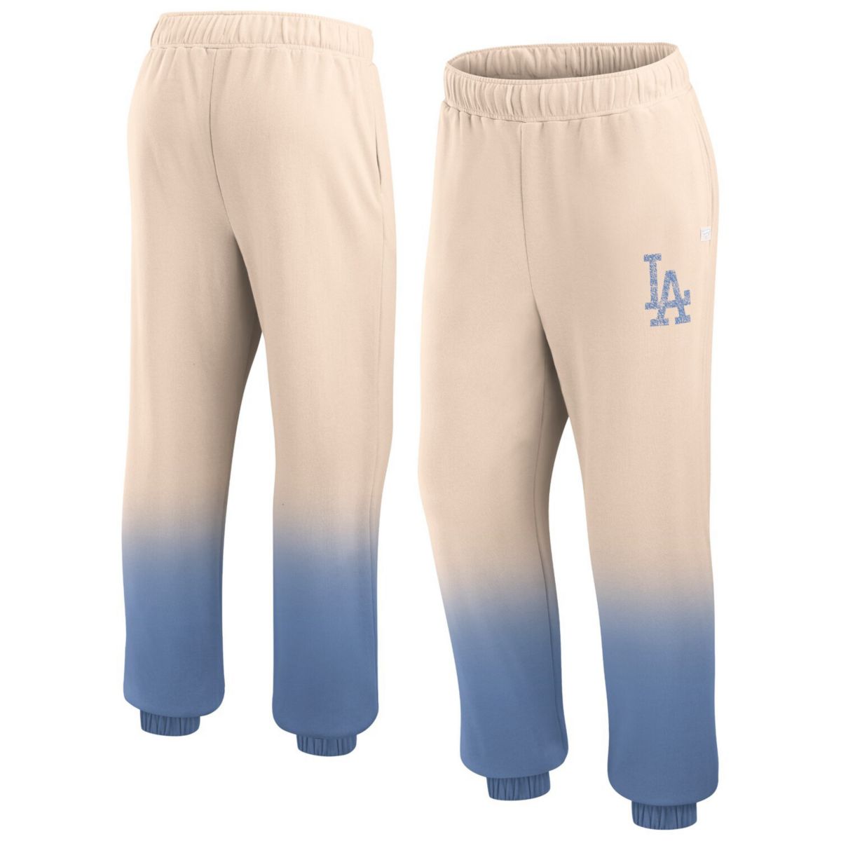 Женские брюки Fanatics Branded Tan/Royal Los Angeles Dodgers Luxe с омбре для отдыха Fanatics