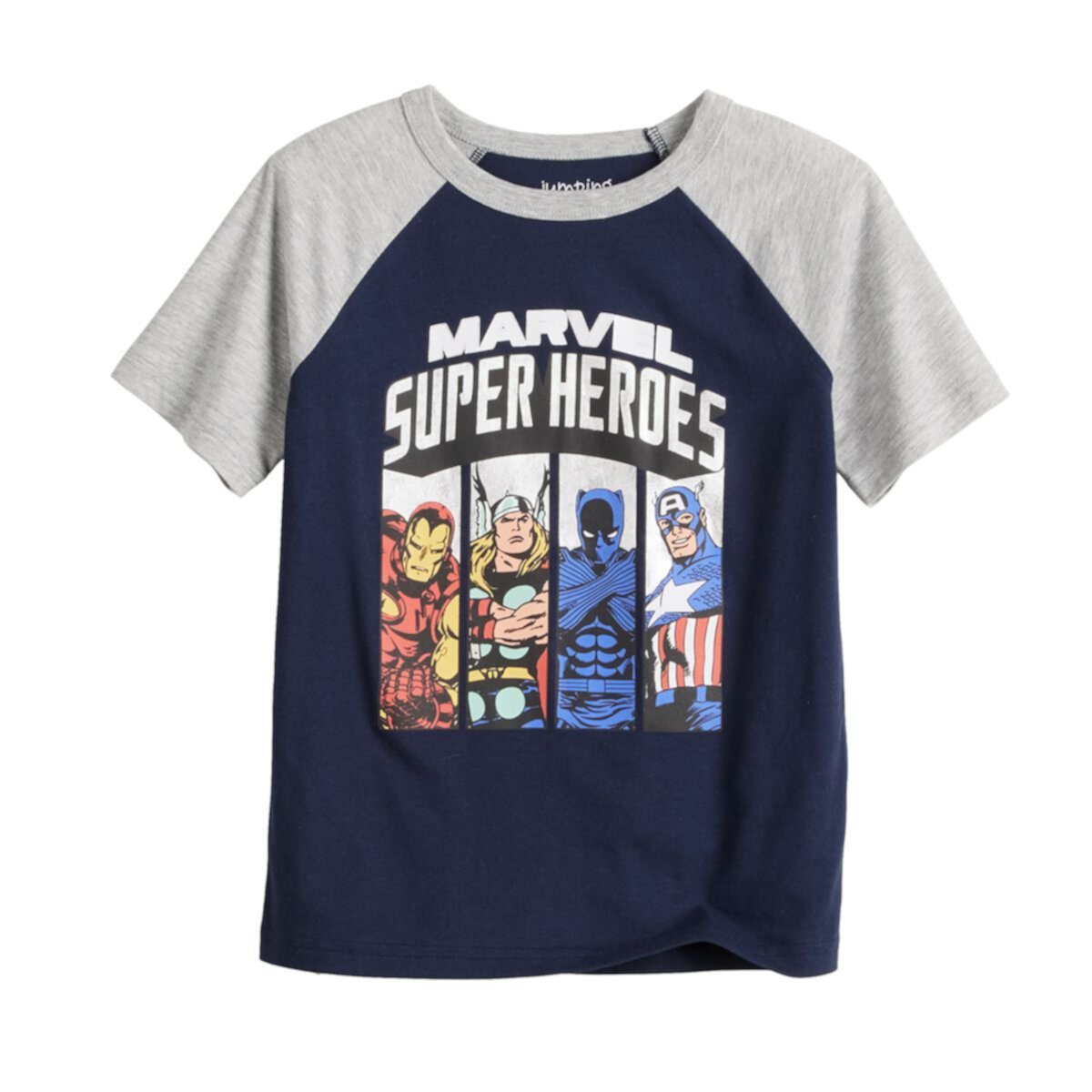 Классическая футболка с рисунком комиксов «Мстители» для мальчиков 4–12 лет Jumping Beans® Marvel Jumping Beans