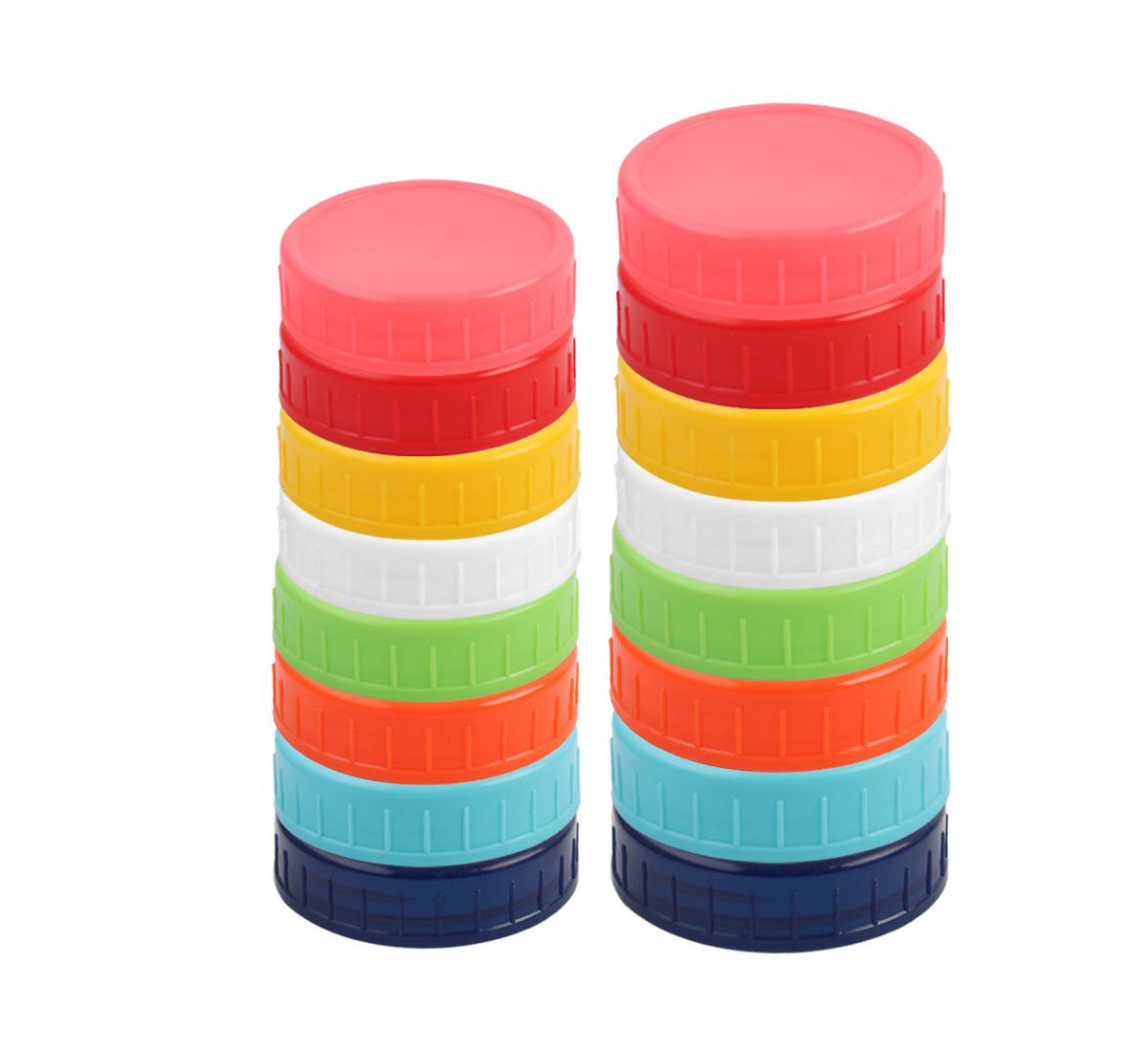Обычные и широкогорлые консервные банки Mason с крышкой, 16 штук в упаковке, разные цвета Unique Bargains