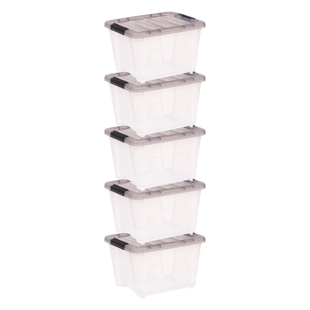 Iris 19-Qt. Clear Latching Storage Container 5-piece Set IRIS