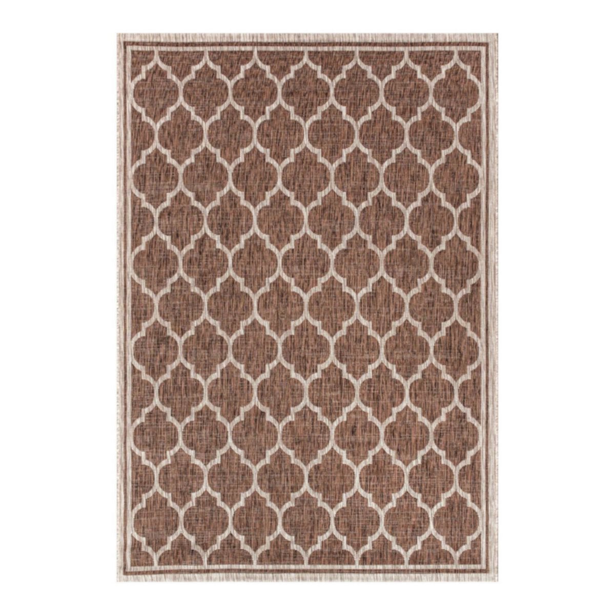 Марокканский решетчатый коврик Trebol с текстурированной тканью для внутреннего и наружного использования Jonathan Y Designs