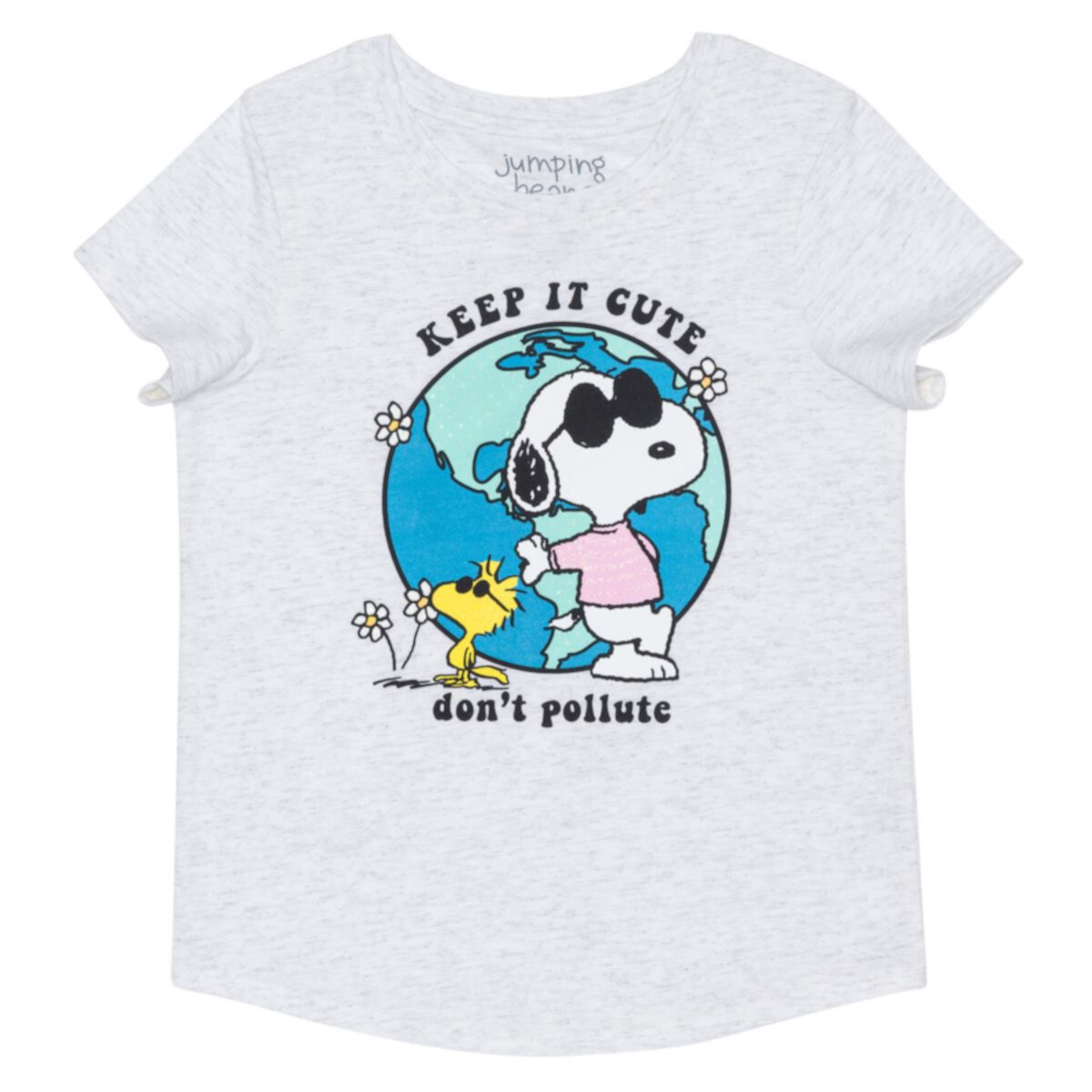 Футболка Jumping Beans® Peanuts Snoopy для девочек 4–12 лет с рисунком Keep It Cute Don't Pollute Jumping Beans