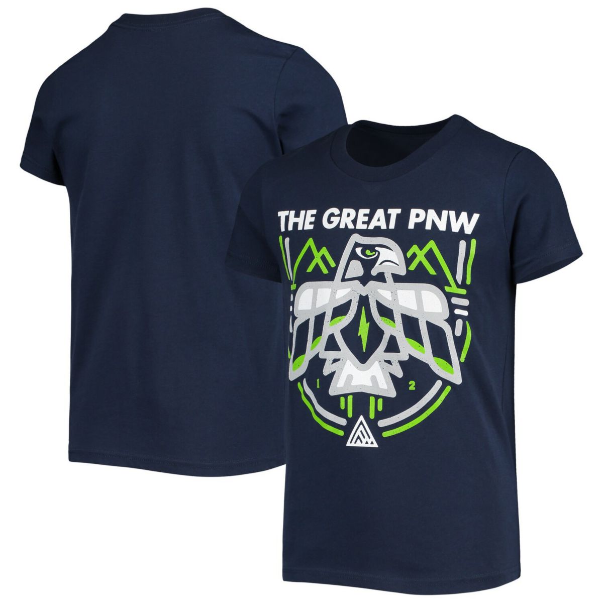Молодежная футболка THE GREAT PNW College Navy Seattle Seahawks Hawk Unbranded