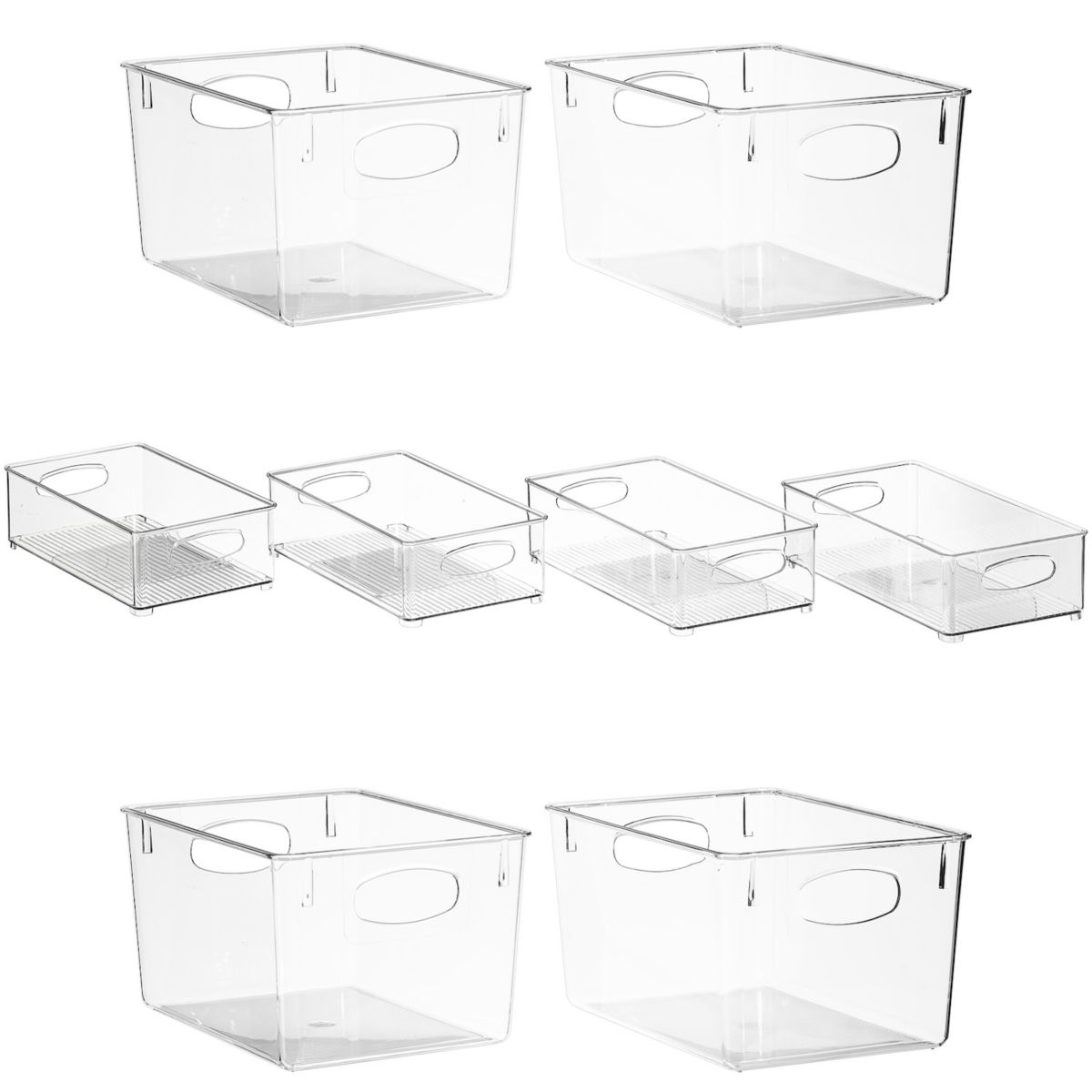Набор Sorbus из 8 прозрачных контейнеров-органайзеров для холодильника и контейнеров Sorbus