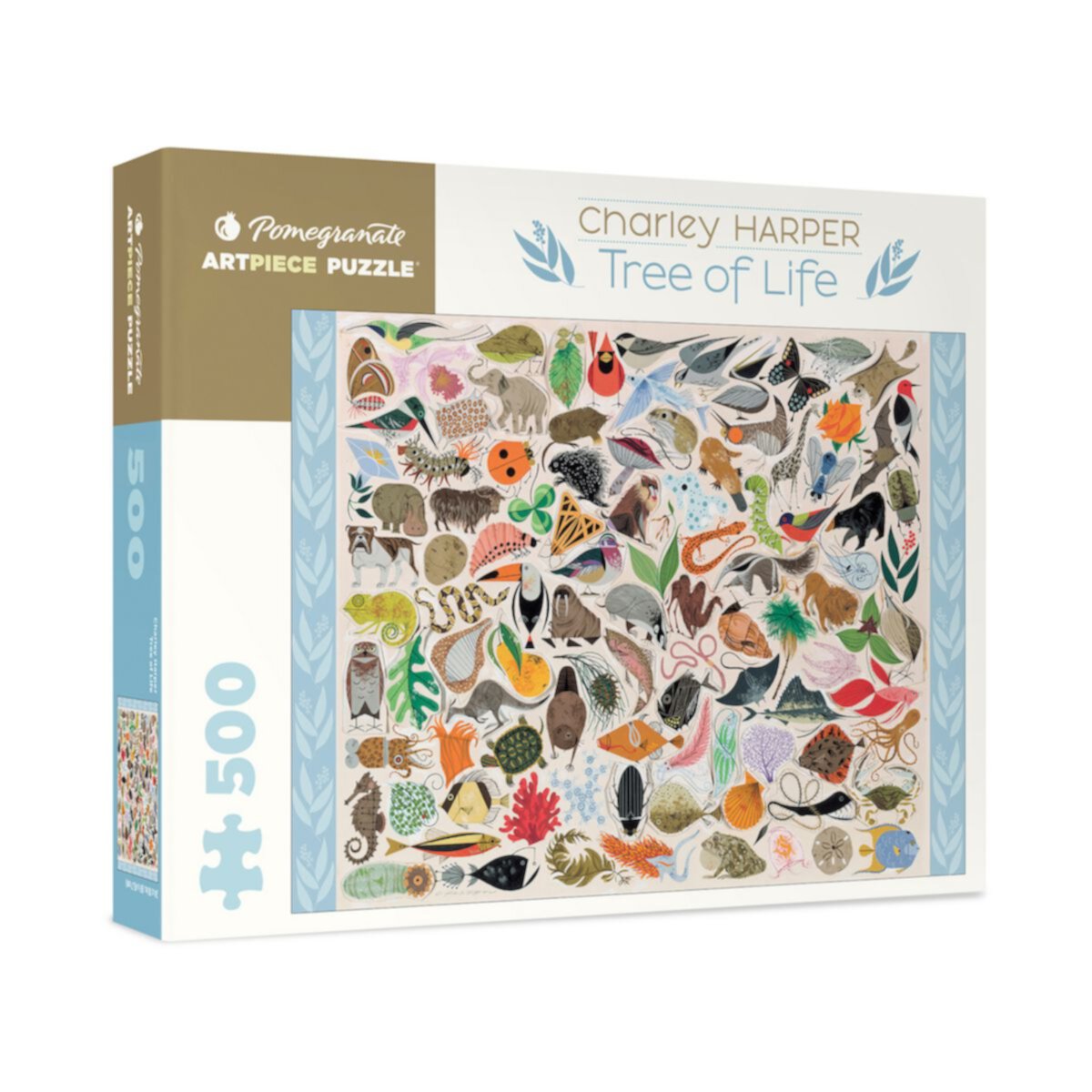 Pomegranate 500-Piece Charley Harper Tree of Life Puzzle Pomegranate