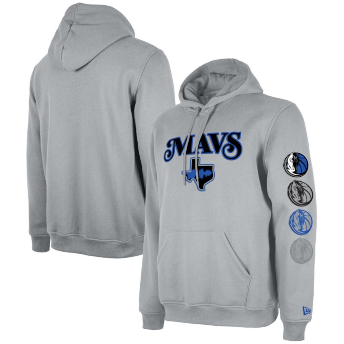 Мужская Худи New Era Серый Dallas Mavericks 2023/24 City Edition New Era x Staple