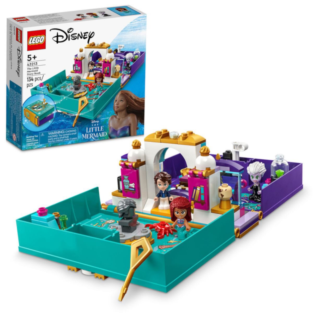LEGO Disney The Little Mermaid Story Book 43213 Building Toy Set (134 Pieces) Lego