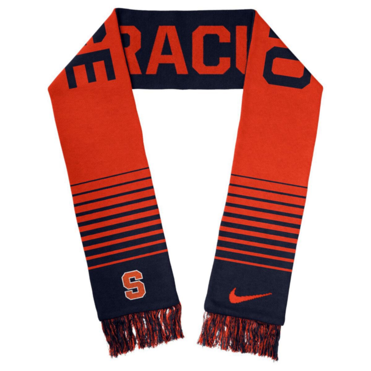 Классический двусторонний шарф Syracuse Orange, 152 см, 100% акрил, с кисточками Nike