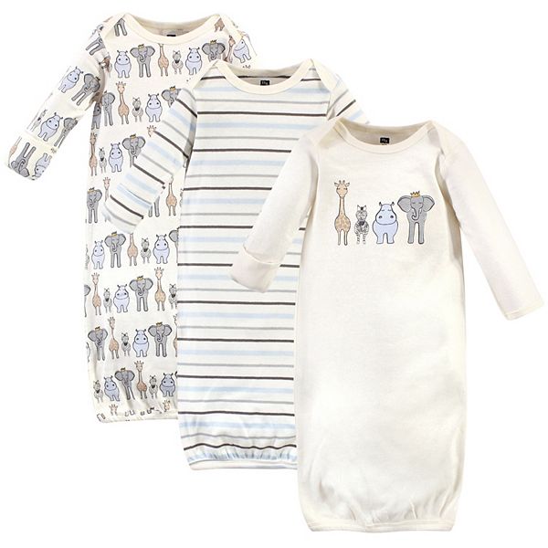 Пижамы Hudson Baby Для мальчиков Cotton Long-Sleeve Gowns 3pk, Royal Safari Hudson Baby