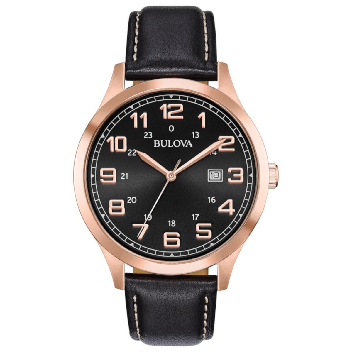 Мужские часы Bulova розового цвета из нержавеющей стали и кожи - 97B164 Bulova