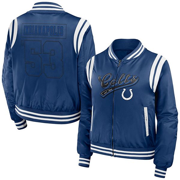 Женская куртка-бомбер для фанатов Indianapolis Colts от WEAR by Erin Andrews с цельной молнией WEAR by Erin Andrews