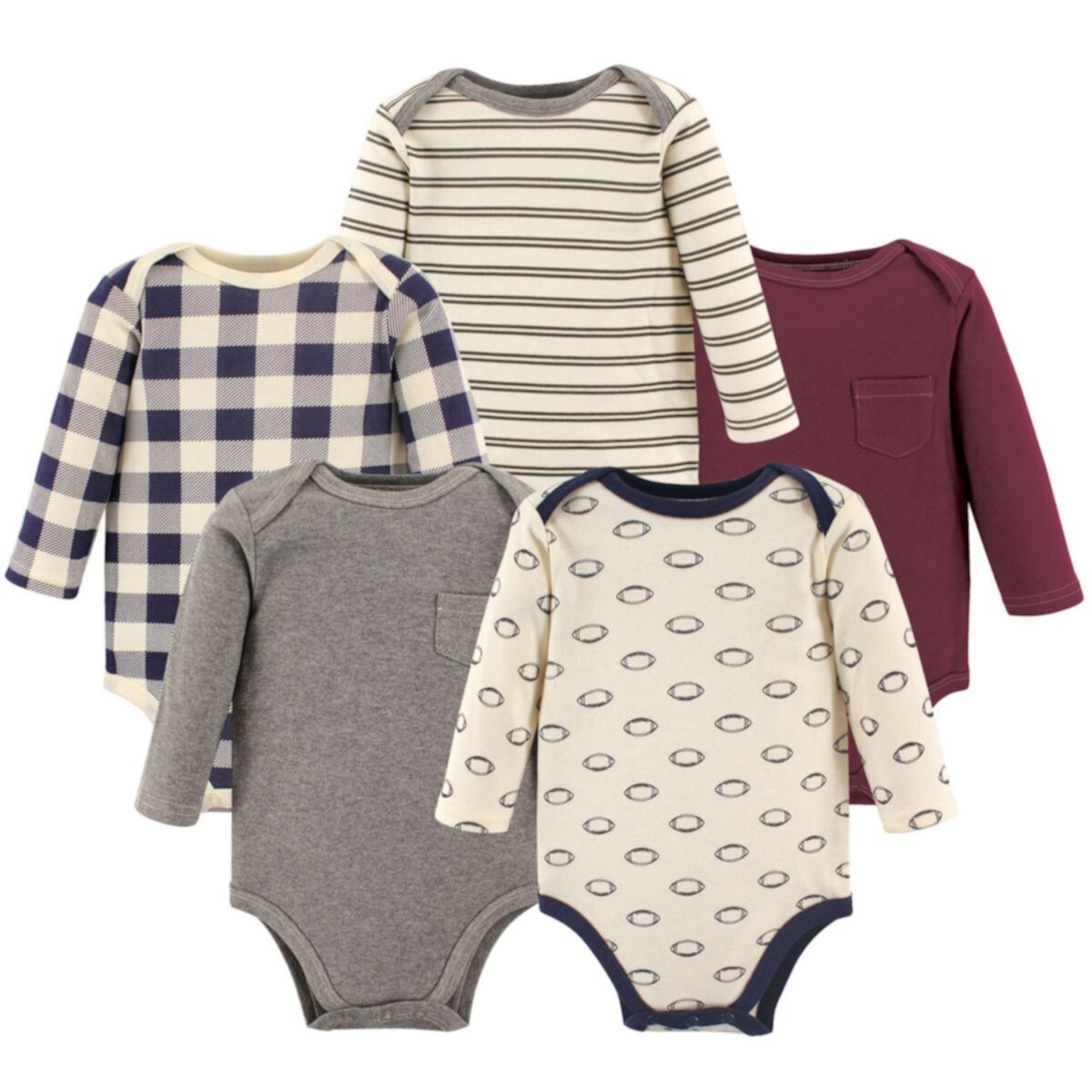 Мальчишка Детские комплекты одежды Hudson Baby 5pk Hudson Baby