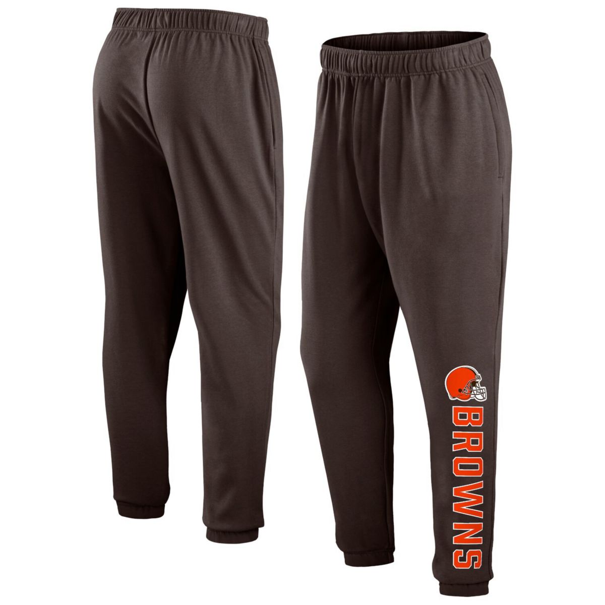 Мужские Повседневные брюки Unbranded Коричневые Cleveland Browns Big & Tall Chop Block Lounge Pants Unbranded