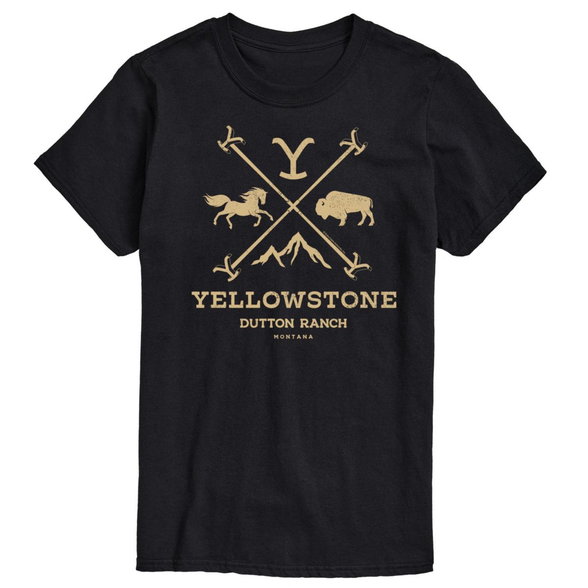 Мужская Футболка Yellowstone Branding Iron Badge Yellowstone