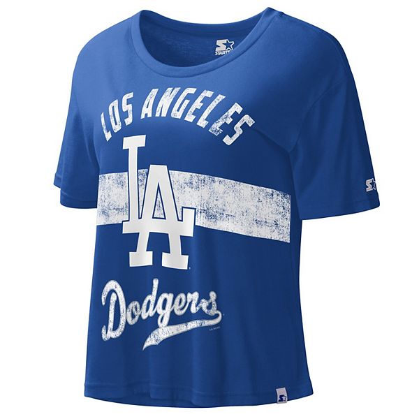 Женский укороченный топ с графикой и коротким рукавом Starter Royal Los Angeles Dodgers Starter