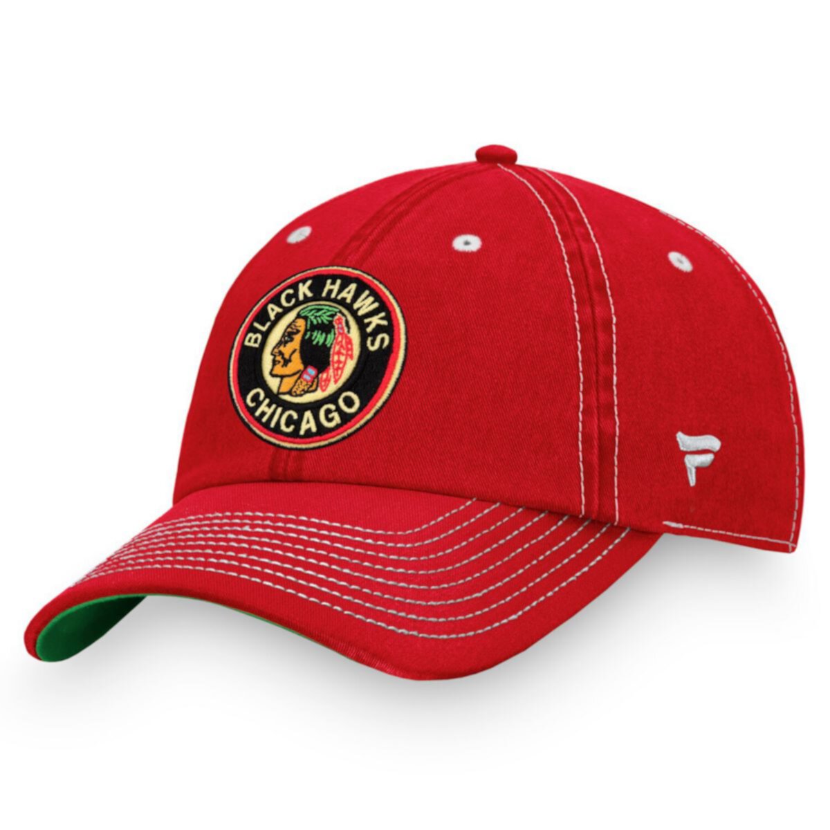 Мужская регулируемая кепка Fanatics красного цвета с логотипом Chicago Blackhawks Vintage Sport Resort Fanatics